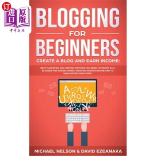 Earn for Blog 海外直订Blogging Income Writing Create Marketing Beginners 为初学者写博客创造一个博客 Best and
