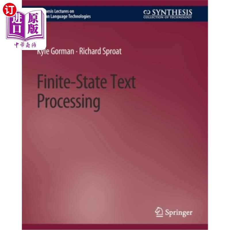 海外直订Finite-State Text Processing 有限状态的文本处理