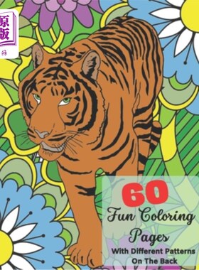 海外直订Fun Coloring Pages: With different patterns on the back 有趣的涂色页:背面有不同的图案