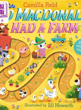 卡米拉·里德 老麦当劳农场的农场 Old Macdonald had a Farm 英文原版 幼儿纸板书 童谣计数书 亲子绘本低幼童书【中商原版?