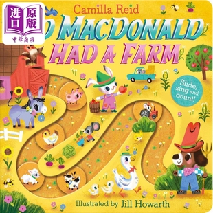 卡米拉·里德 老麦当劳农场的农场 Old Macdonald had a Farm 英文原版 幼儿纸板书 童谣计数书 亲子绘本低幼童书【中商原版?