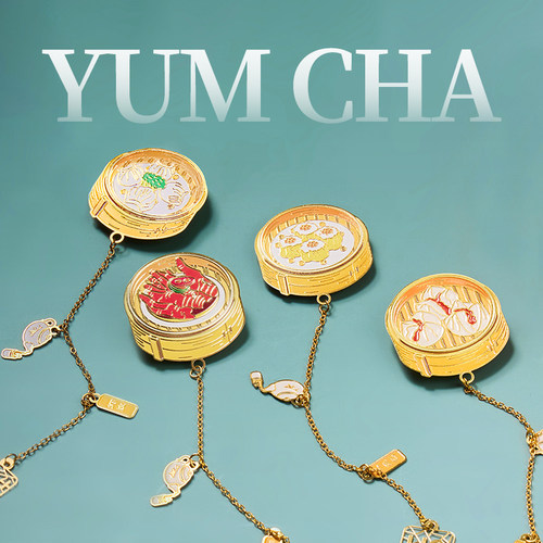 港粤早茶金属书签中商文创