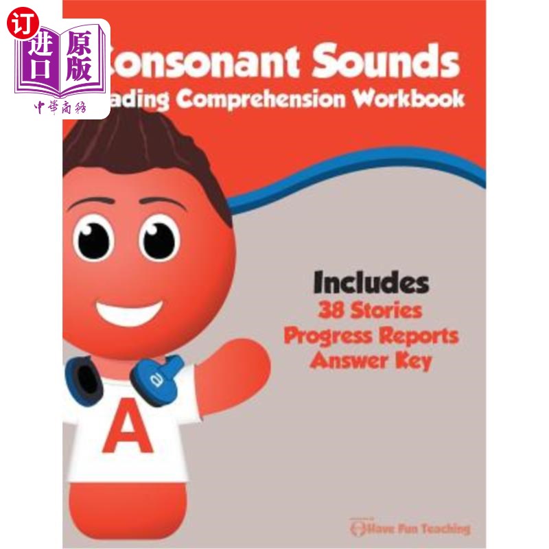 海外直订Consonant Sounds Reading Comprehension Workbook 辅音阅读理解练习册