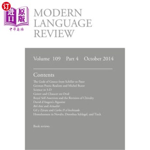 109 October 海外直订Modern 现代语言评论 Review 2014 2014年10月 Language