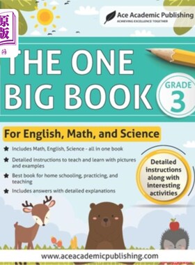 海外直订The One Big Book - Grade 3: For English, Math and Science 一本大书——三年级:英语、数学和科学