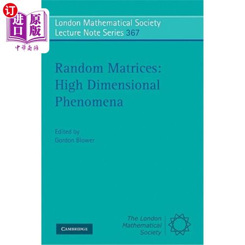 海外直订Random Matrices: High Dimensional Phenomena 随机矩阵:高维现象