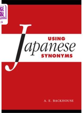 海外直订Using Japanese Synonyms 使用日语同义词