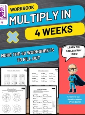 海外直订Multiply in 4 Weeks: Learn all the tables from 1 to 12 4周内乘法：学习从1到12的所有表格