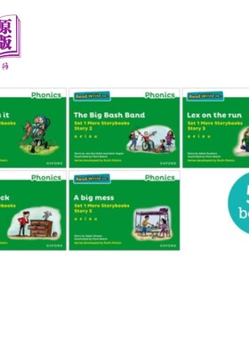 海外直订Read Write Inc. Phonics: Green Set 1 More Storyb... Read Write公司多一套故事书(每套50本)