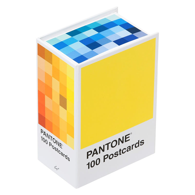 预售 潘通明信片套盒100张 进口艺术 Pantone Postcard Box: 100 Postcards 配色派通色彩卡片设计  Chronicle出版【中商原版】