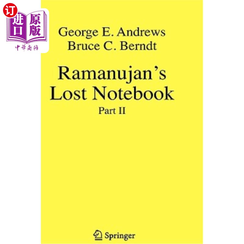 海外直订Ramanujan's Lost Notebook: Part II 拉马努扬遗失笔记本：第二部分