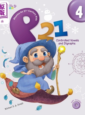 21世纪儿童自然拼读语感发音4 P21-Phonics for 21st Century Kids 4: Controlled Vowels and Digraphs 英文原版【中商原版】