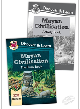 英国CGP小学历史探索与学习系列2册 含练习 KS2 Discover & Learn History:Mayan Civilisation 玛雅文明 7-10岁【中商原版】