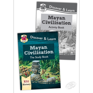 英国CGP小学历史探索与学习系列2册 含练习 KS2 Discover & Learn History:Mayan Civilisation 玛雅文明 7-10岁【中商原版】