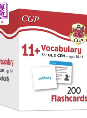 英国CGP原版 11+ Vocabulary Flashcards - Ages 10-11【中商原版】