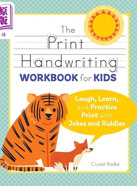 小学儿童印刷体手写练习册 The Print Handwriting Workbook for Kids 用笑话谜语学习英语书写练习印刷体英文原版【中商原版