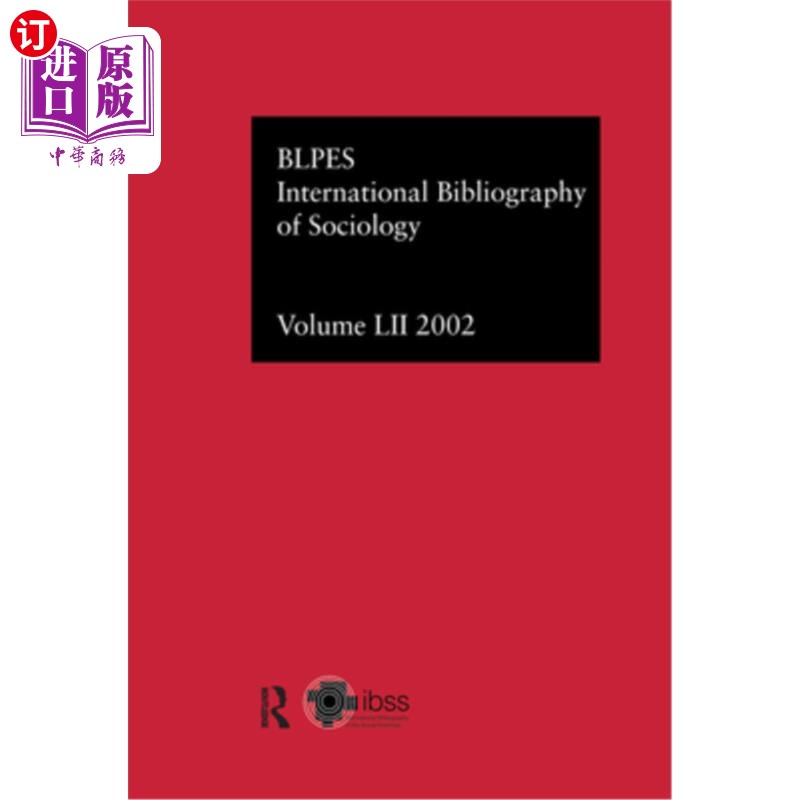 海外直订Ibss: Sociology: 2002 Vol.52: Bibliographie Internationale Des Sciences Sociales 社会学：2002年第52卷