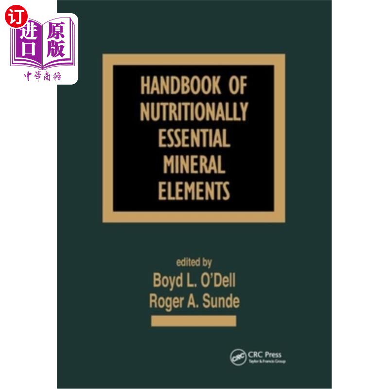 海外直订医药图书Handbook of Nutritionally Essential Minerals and Elements 营养必需矿物质和元素手册