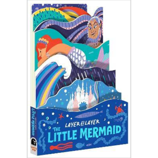 Little Mermaid 小美人鱼 异形纸板书 亲子互动故事书 儿童故事绘本 英文原版 小初文学 进口图书 经典童话童谣【中商原版】