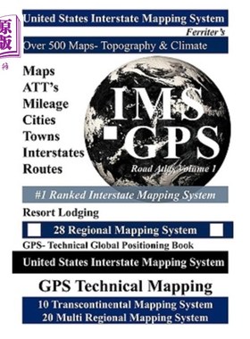 海外直订United States Road Atlas Volume 1: United States Interstate Mapping System 美国道路地图集第1卷:美国州际地图