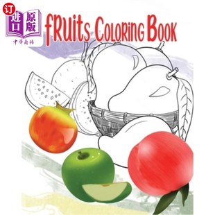 水果着色书 Book 海外直订Fruits Coloring