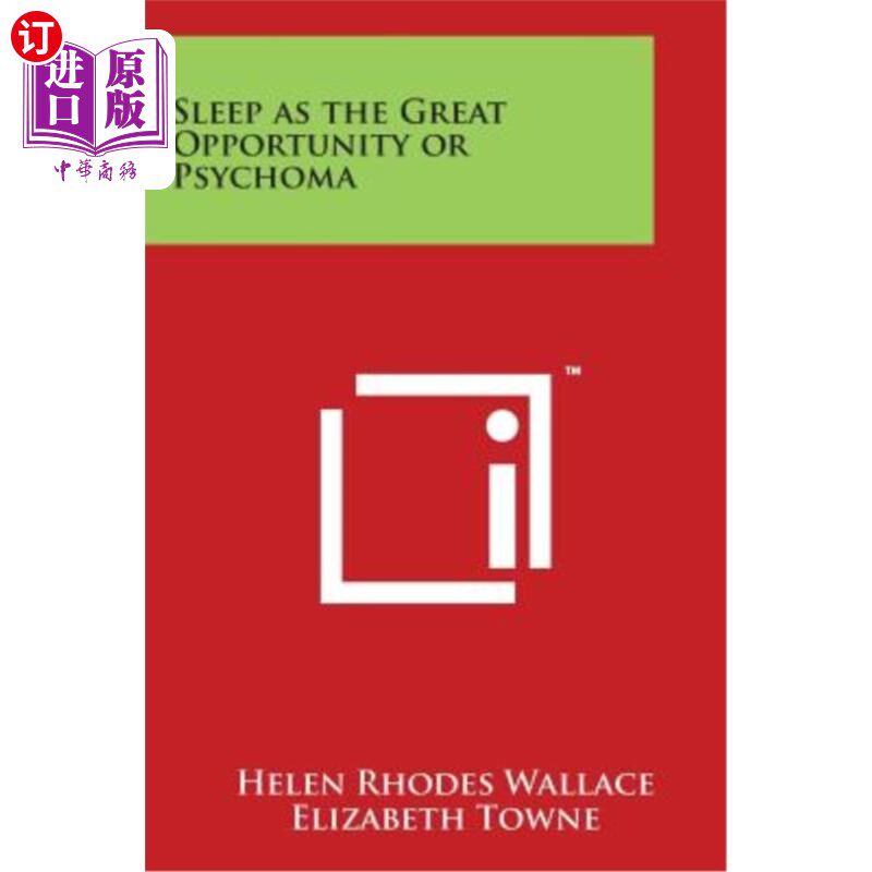 海外直订Sleep as the Great Opportunity or Psychoma 睡觉是个好机会还是精神病