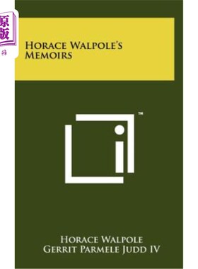 海外直订Horace Walpole's Memoirs 霍勒斯·沃波尔的回忆录