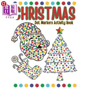 and Markers 海外直订Dot Easy Colori Activity Marker Christmas 点标记圣诞活动书：一个可爱 Book Dot Cute