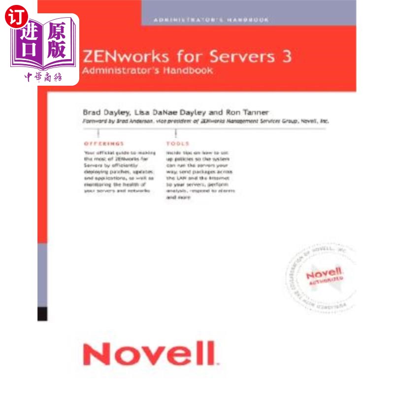 海外直订Novell ZENworks for Servers 3 Administrator's Handbook Novell ZENworks for Servers 3管理员手册