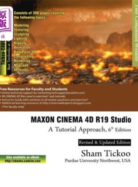 海外直订MAXON CINEMA 4D R19 Studio: A Tutorial Approach Maxon Cinema 4D R19工作室：教程方法