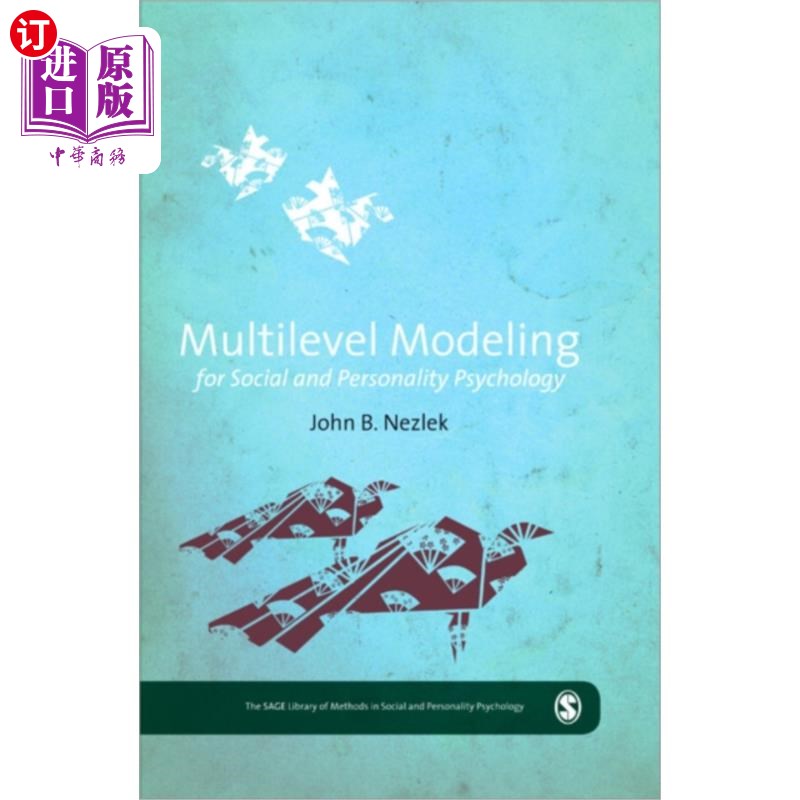 海外直订Multilevel Modeling for Social and Personality P... 社会与人格心理学的多层次模型