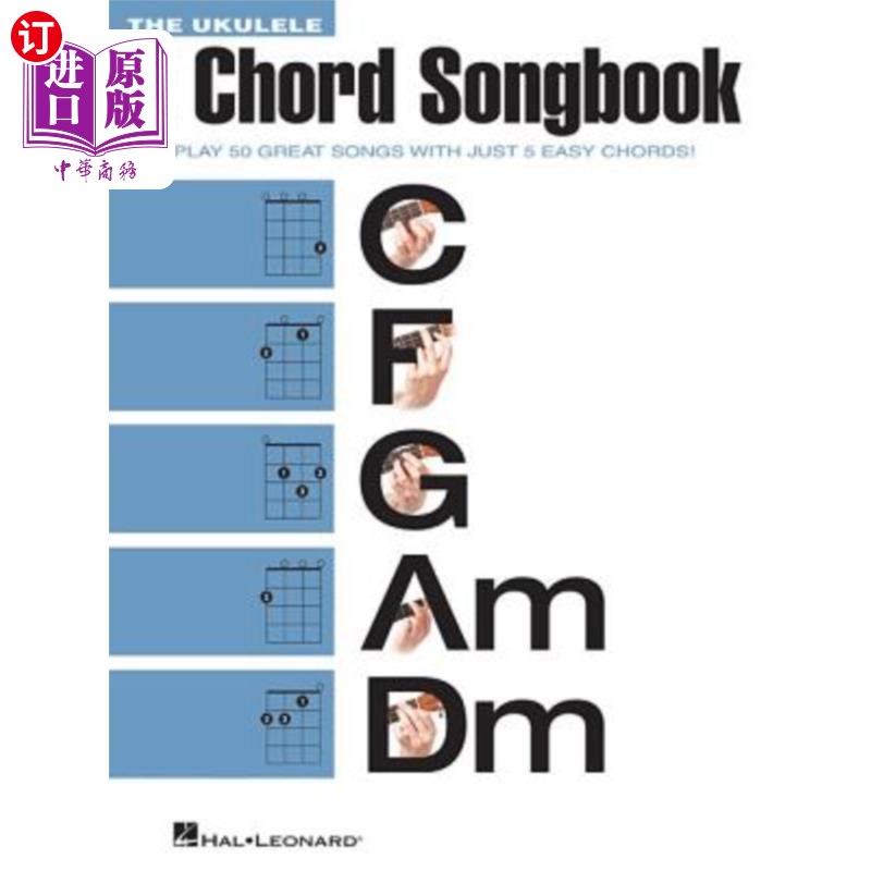 海外直订The Ukulele 5 Chord Songbook 四弦五和弦曲集