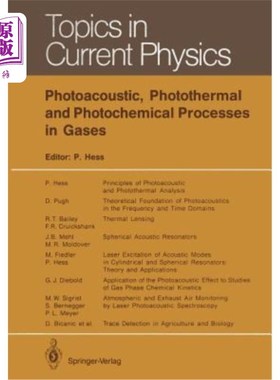 海外直订Photoacoustic, Photothermal and Photochemical Processes in Gases 气体中的光声、光热和光化学过程