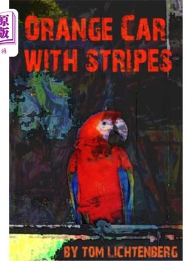 海外直订Orange Car with Stripes 橙色条纹车