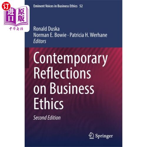 海外直订Contemporary Reflections on Business Ethics 当代商业伦理思考