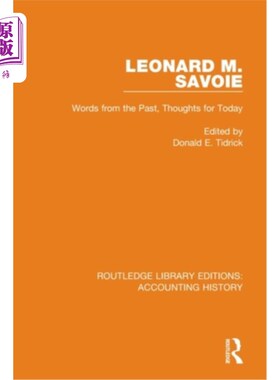 海外直订Leonard M. Savoie: Words from the Past, Thoughts for Today 伦纳德·m·萨伏伊:《过去的话》，《今日思考》