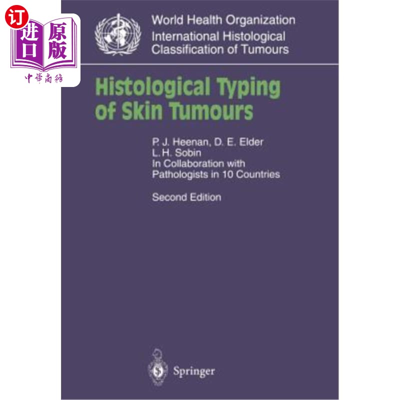 海外直订医药图书Histological Typing of Skin Tumours 皮肤肿瘤的组织学分型