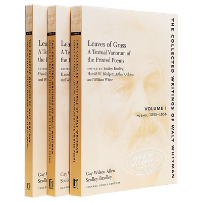 草叶集 印刷诗歌的文本变体3册 英文原版 Leaves of Grass a Textual Variorum of the Printed Poems Walt Whitman【中商原?