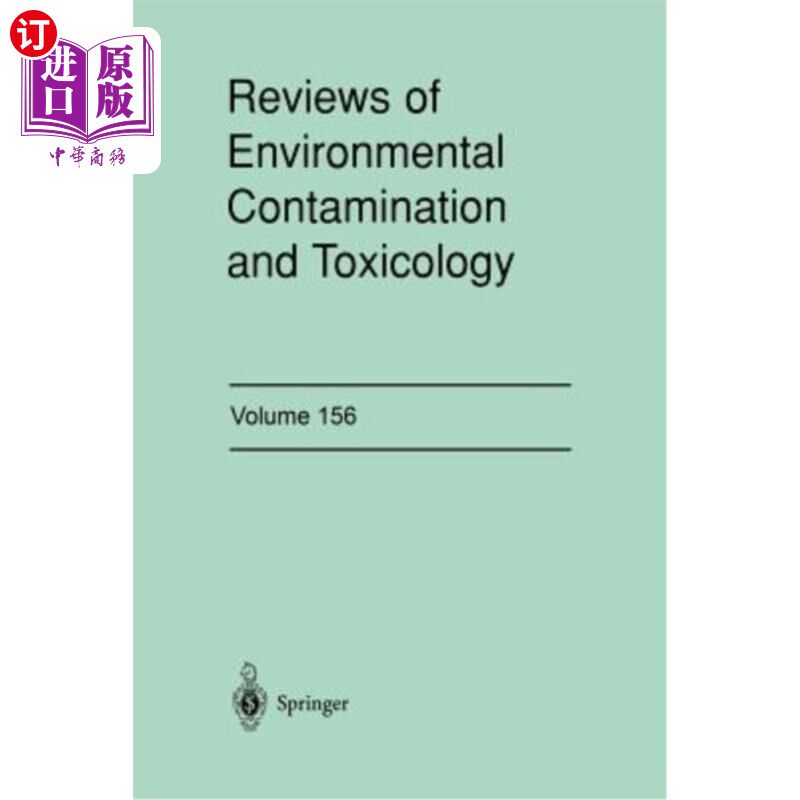 海外直订Reviews of Environmental Contamination and Toxicology: Continuation of Residue R 环境污染和毒理学的回顾:残