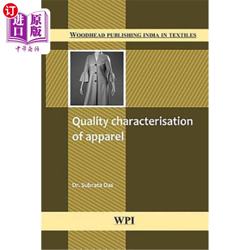 海外直订Quality Characterisation of Apparel 服装的质量特征
