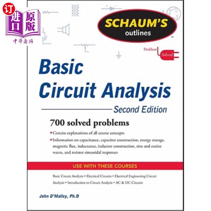 海外直订Schaum's Outline of Basic Circuit Analysis 基本电路分析大纲