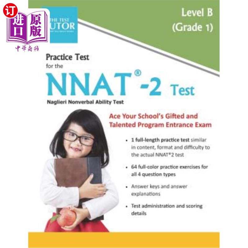 海外直订Practice Test for the Nnat 2 - Level B NNAT 2的实践测试-B级