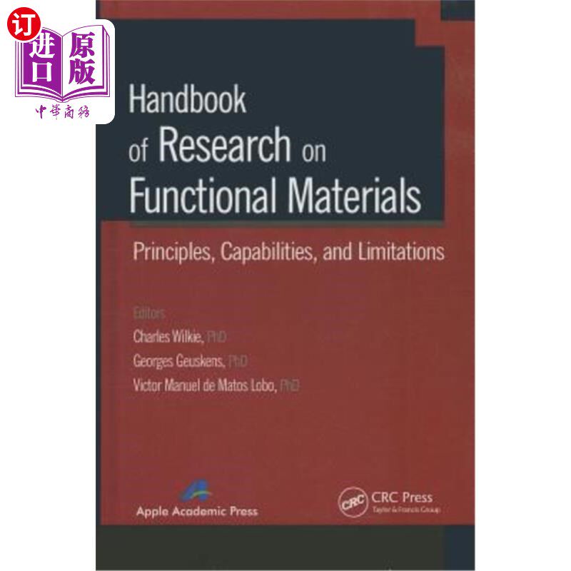 海外直订Handbook of Research on Functional Materials: Principles, Capabilities and Limit 功能材料研究手册：原理、性