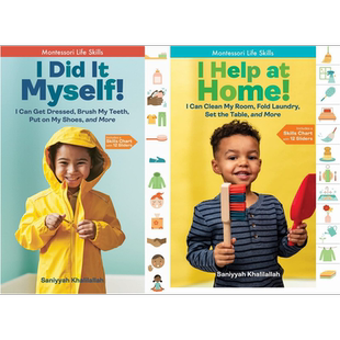蒙氏启蒙2册套装 蒙特梭利教育 儿童生活技能培养 活动实践图书 英文原版 Montessori 精装童书 I Did It Myself【中商原版】