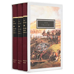 战争与和平 三卷本 英文原版 Everyman s Library Classics War and Peace 3 Volume Leo Tolstoy Louise Maude【中商原版】