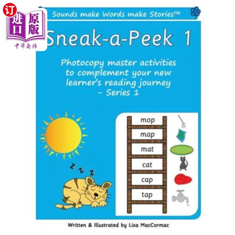 海外直订Sneak-a-Peek 1: Sounds make Words make Stories, Teaching Resource, Series 1 偷窥1：声音使文字成为故事，教学