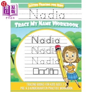 Name Letter Trace 海外直订Nadia Workbook Nadia for age Tracing Lett Kids Books