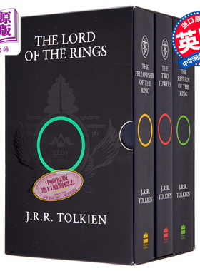 预售 【中商原版】指环王 英文原版小说 The Lord of Rings 魔戒三部曲 护戒同盟+双塔奇兵+王者归来 托尔金科幻经典书籍