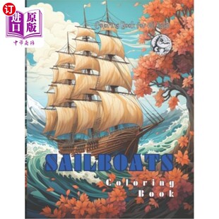 Book Coloring 帆船着色书 BOATS 海外直订SAIL