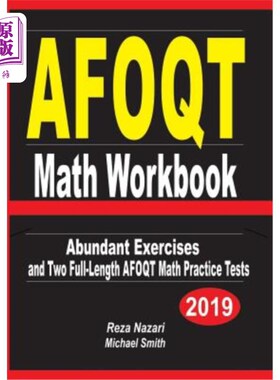 海外直订AFOQT Math Workbook: Abundant Exercises and Two Full-Length AFOQT Math Practice  AFOqt数学练习册：丰富的练